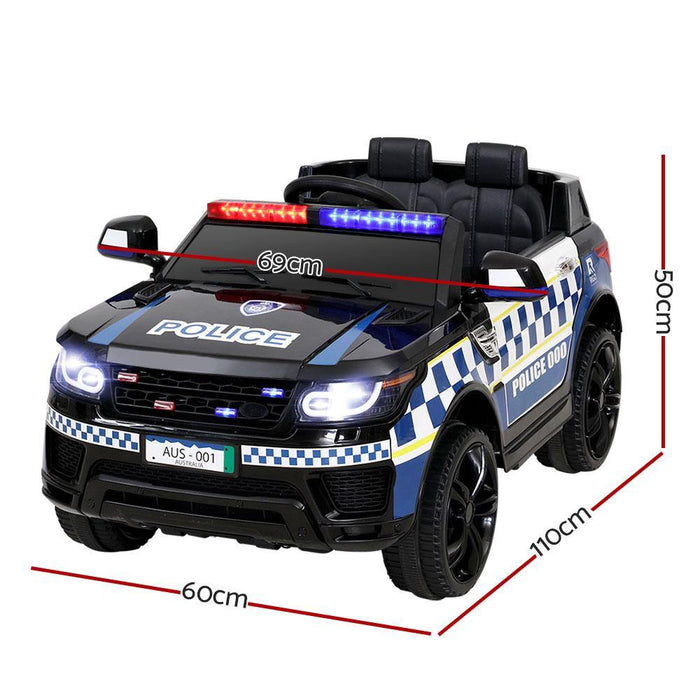 police riding car