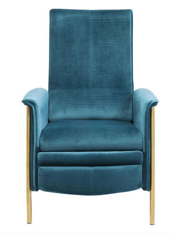 Relax Chair Lazy Velvet Blue by KARE Design
