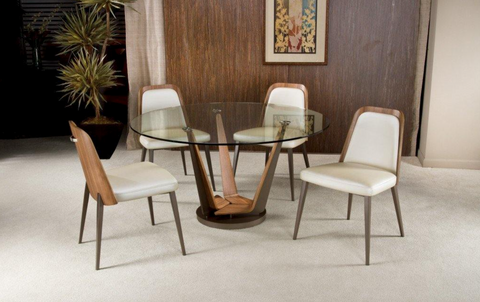 triplex round table dining room by elite modern