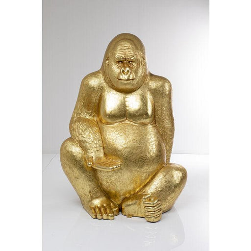 Kare Design  Deco Figure Monkey Gorilla Side XL Silver Matt