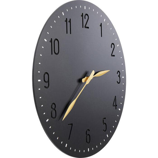 Kare Design | Wall Clock Leonardo Black/Gold 50