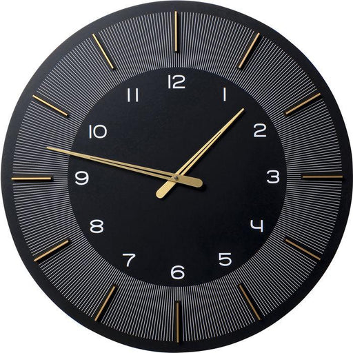 Kare Design | Wall Clock Leonardo Black/Gold 50