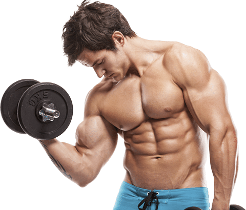 homme pratiquant la musculation