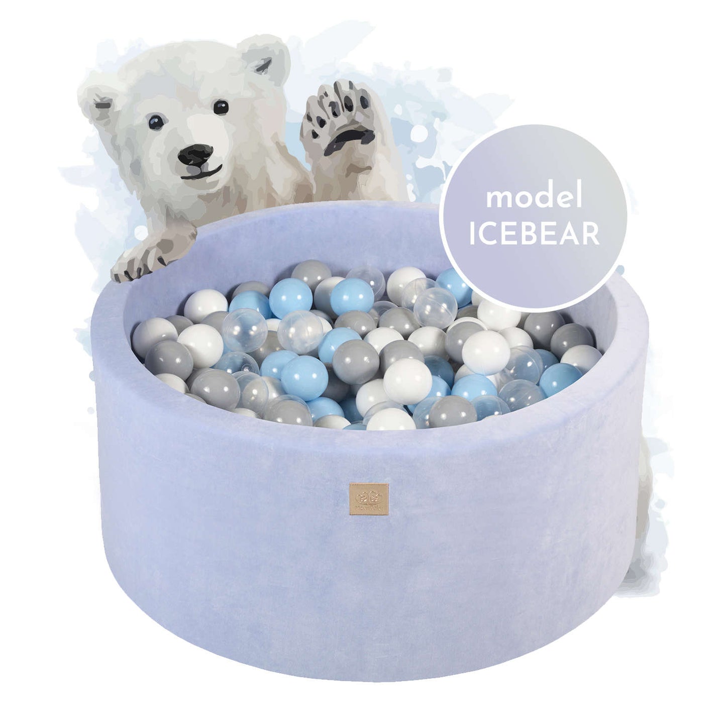 Definitie Zeeanemoon ironie Baby Blauw ballenbak - Ice Bear set 90x40cm – NoussyToys