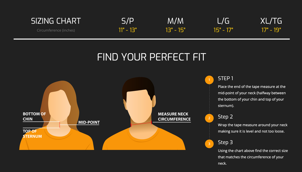 Neck Guard Size Chart