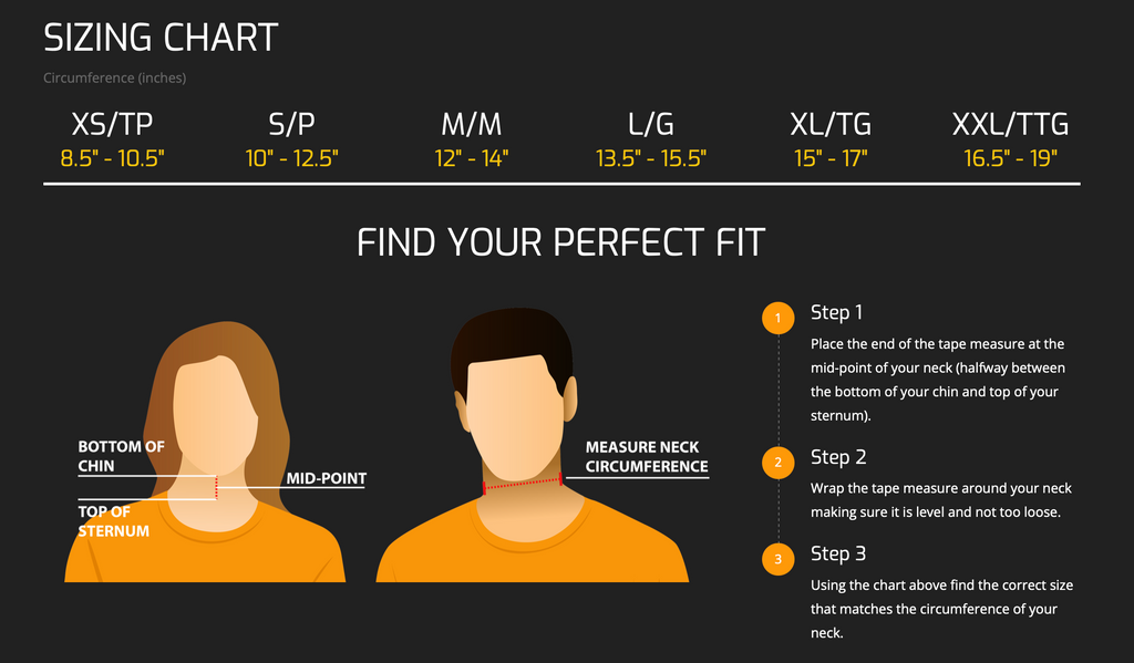 Interceptor Bib Size Chart