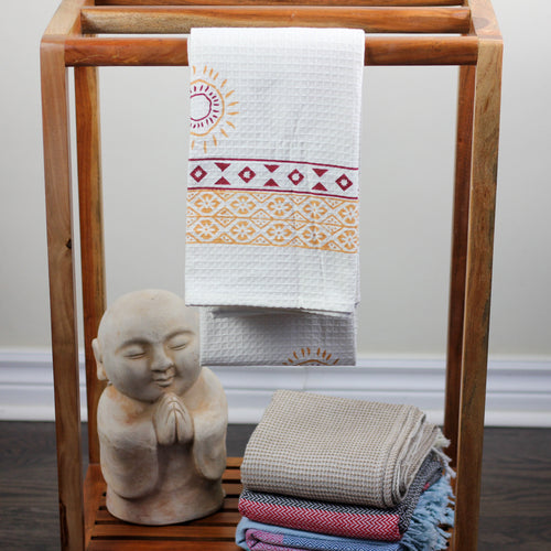 Pure Cotton Waffle Knit Kitchen Hand Towel – Terra Powders