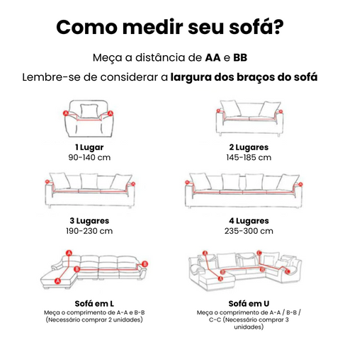 Capa de Sofá Elástica Impermeável + Prateleira para Banheiro de Brinde Loja InovaStock