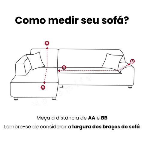 Capa de Sofá Elástica Impermeável de Camurça para Sofá em L Loja InovaStock