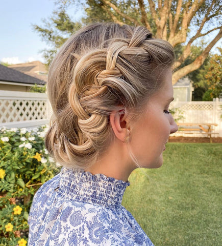 Crown Braid Hairstyle for Prom by Ashley Brooke - Faviana