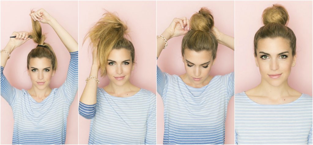 Heatless Hairstyle Ideas #4: Cotton Candy Bun