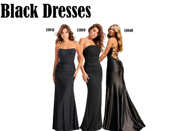 Timeless black gowns are perfect for every occasion and will never go out of style.