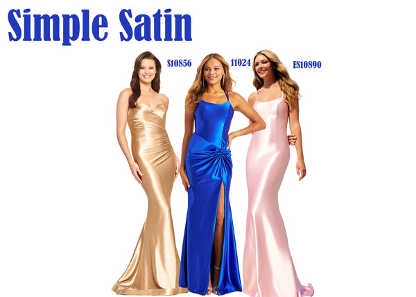 Faviana simple satin dresses for prom!