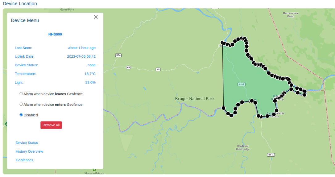 Geofencing Nvirosense