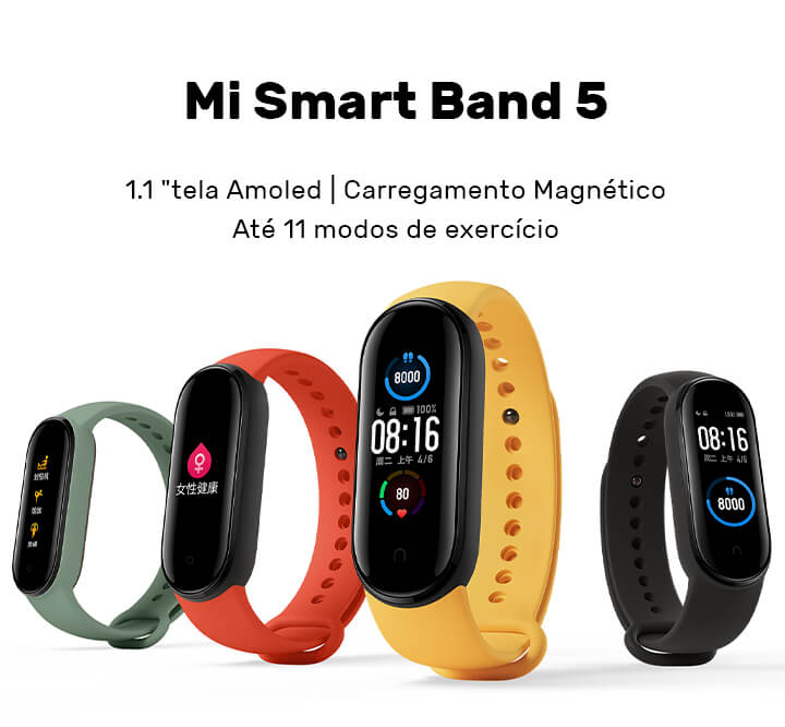 Pulseira Inteligente Mi Band 5 Xiaomi