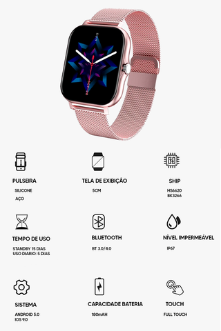Relógio Smartwatch Cf Style 2.0 Touchscreen - A Prova D'água