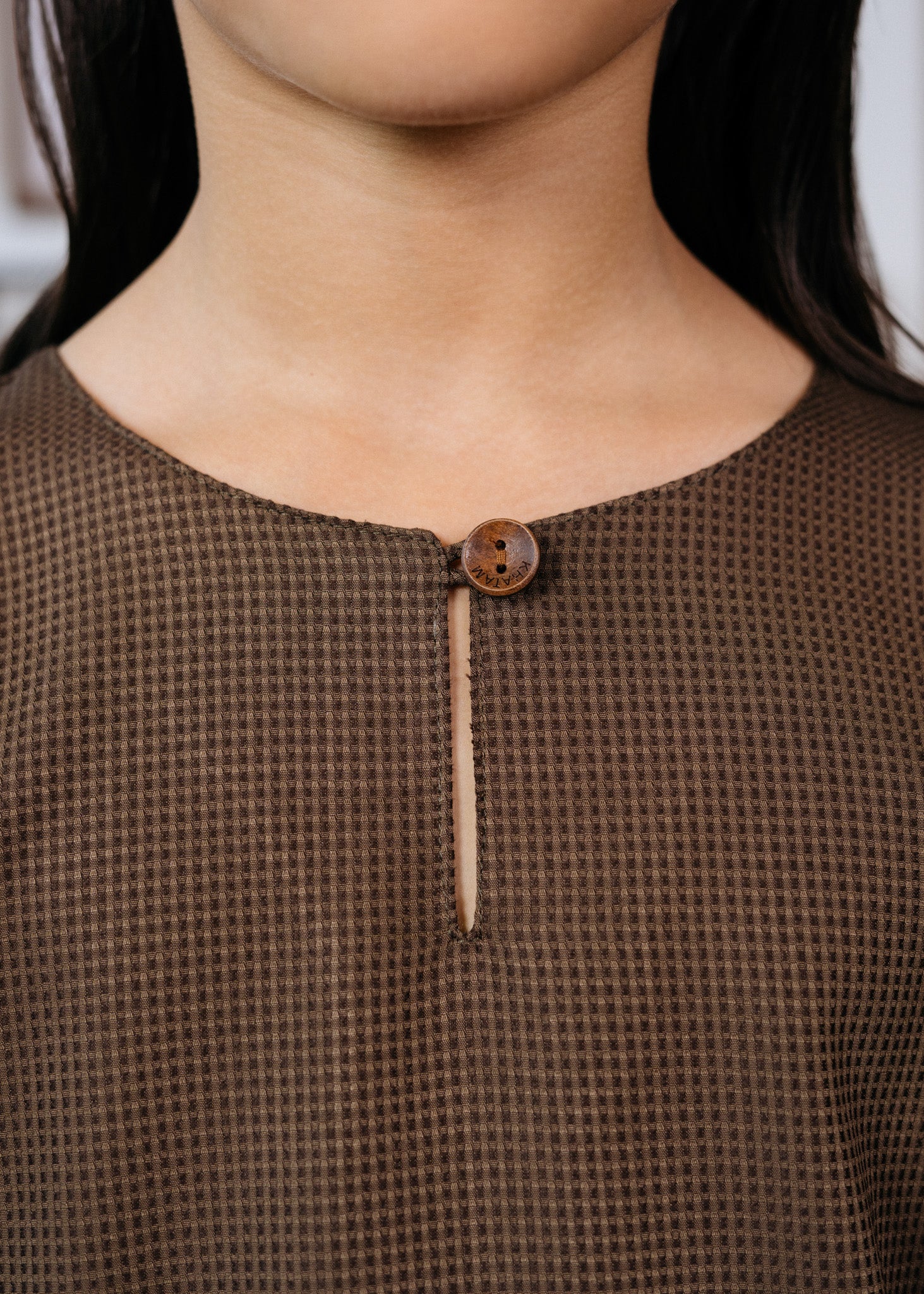 Nadim Girls Baju Kurung - Woody Brown
