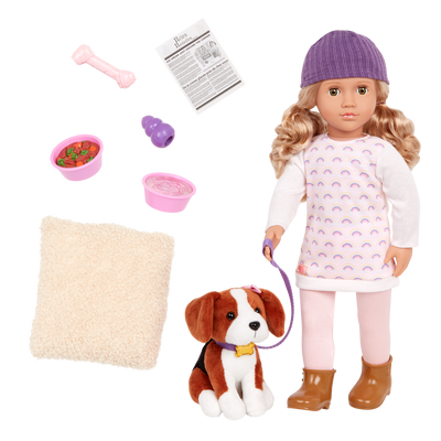 Marlow, 18-inch Doll & Plush Guide Dog