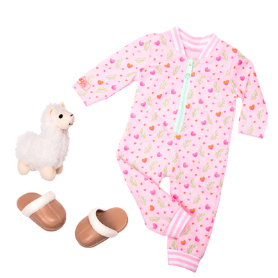 Flamingo Dreaming, 18-inch Doll Pajama Outfit