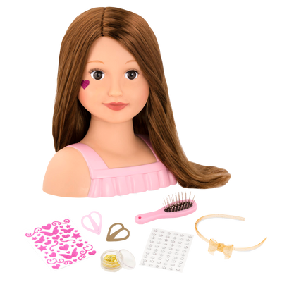 Trista Doll Head, Doll Hairstyles Styling Head