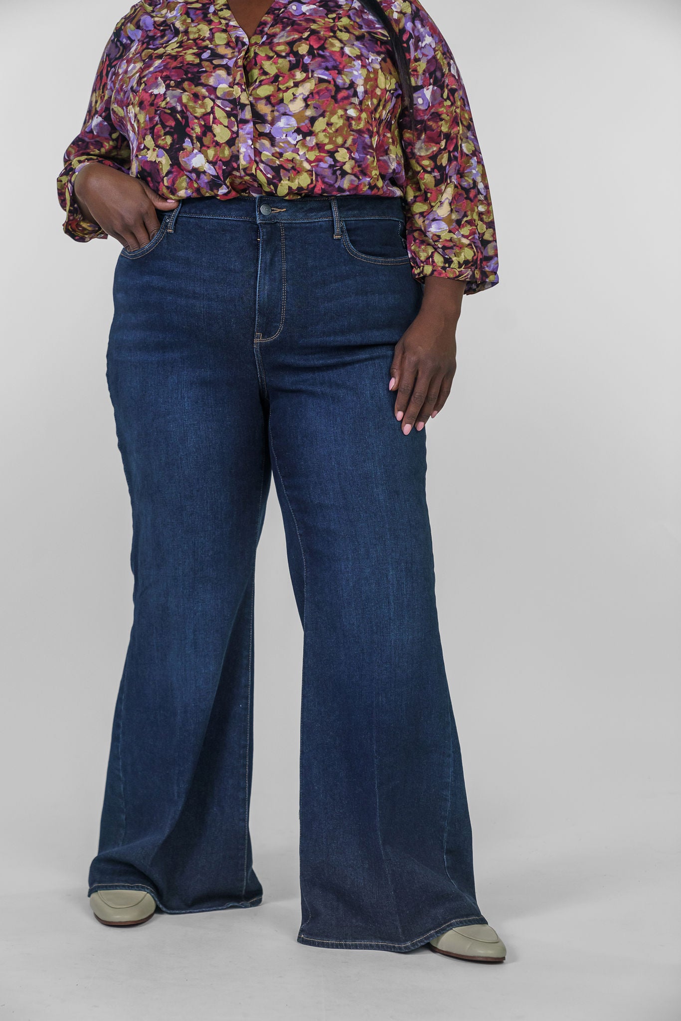 Mia Palazzo Jeans With High Rise - Westminster Blue | NYDJ