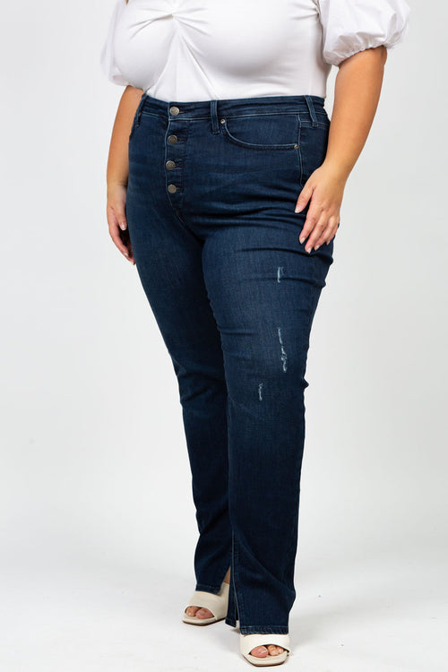 ALINA HIGH RISE BUTTON FLY JEANS