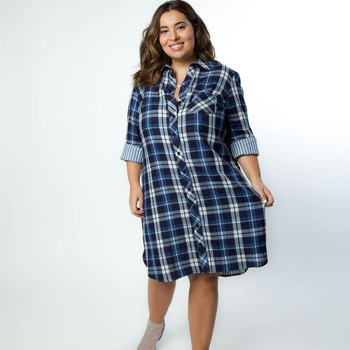 ALEX WORKER PLAID DRESS