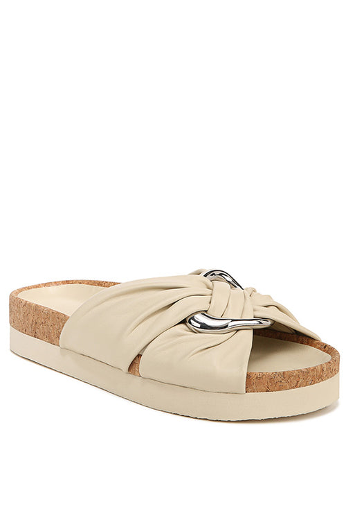 GLO LEATHER SLIDE SANDAL