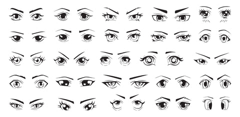 manga eyes sketches