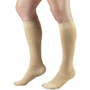 Image of Truform 30-40 mmHg Compression Stockings for Men and Women, Knee High Length, Closed Toe, Beige, Large