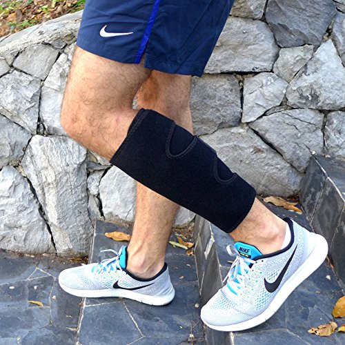Calf Brace for Torn Calf Muscle - Shin Splint Brace - Lower Leg Neoprene Runners Injury Wrap for Strain Tear Splints for Men and Women - Calf Compression Sleeve - Shin Splint Compression Sleeve