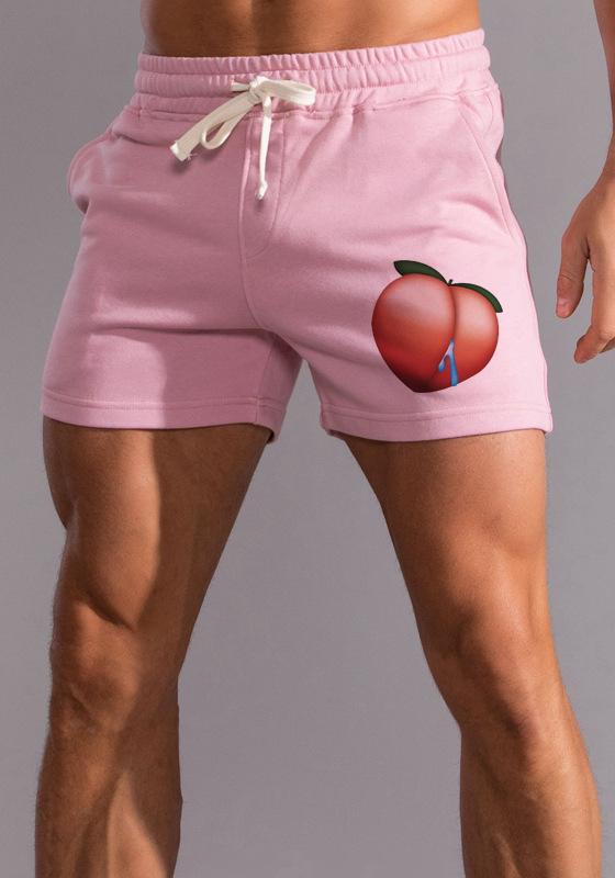 Peach Print Shorts