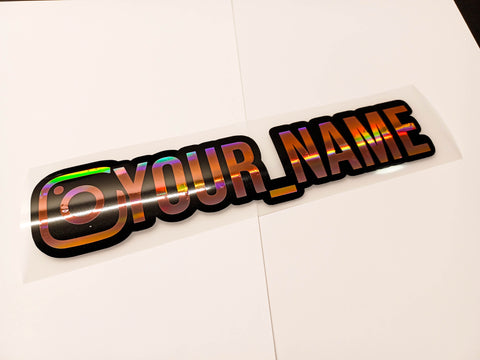 Holographic Instagram Name Vinyl Decal Sticker – Rising Sun Decals