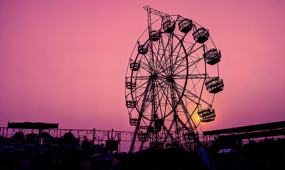Ferris Wheel with sunset in background