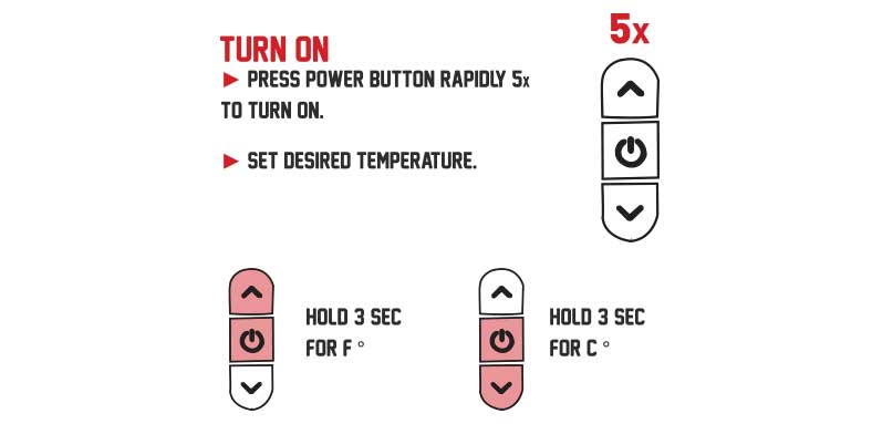 Instructions on turning on the Wulf LX Vaporizer