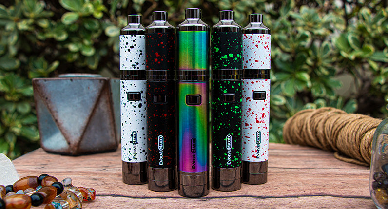 various colors of the Evolve Maxxx 3 in 1 by Wulfmods standing on wooden table