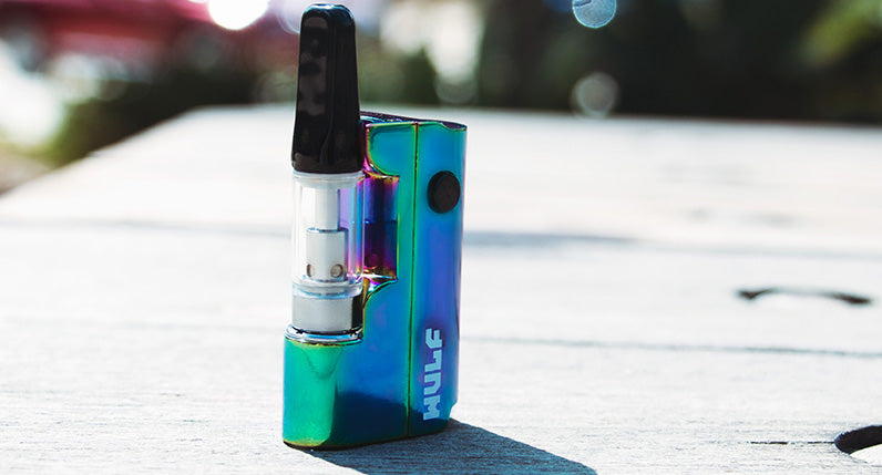 Wulf Micro Plus Full Color standing on wooden table