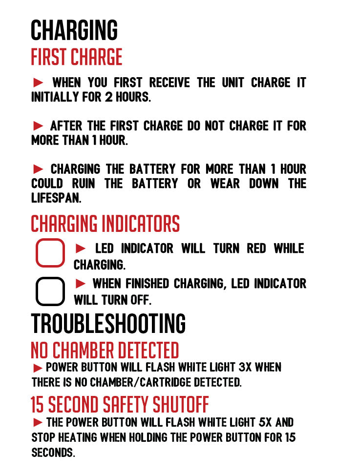 Charging the Wulf ARI Slim info on white background