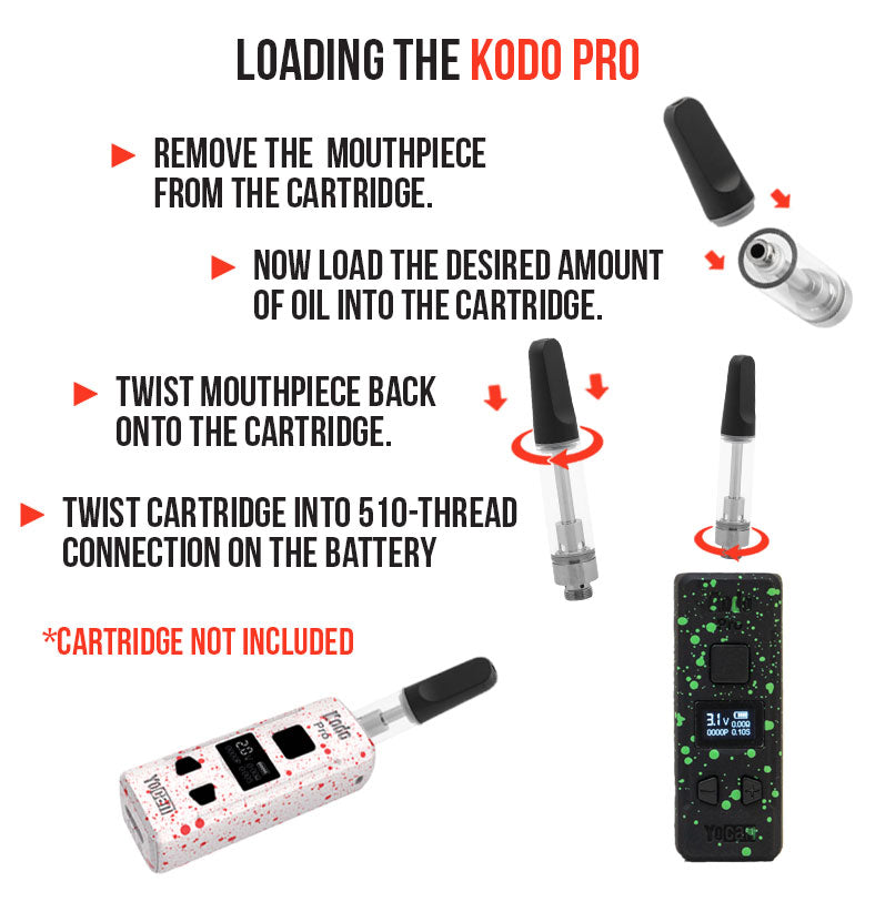 Yocan Kodo Pro Battery - Tiny Variable Voltage Cartridge Battery