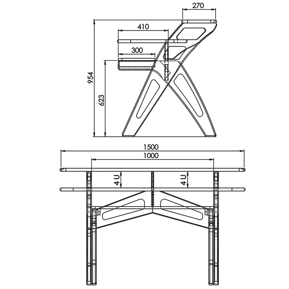 Yesk 2 Studio Desk - Discontinued