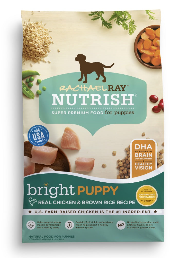 Rachael Ray Nutrish Bright Puppy Natural Chicken & Brown Rice Recipe Dry Dog Food