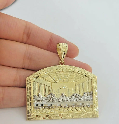 10k Yellow Gold Nugget Last Supper Pendant