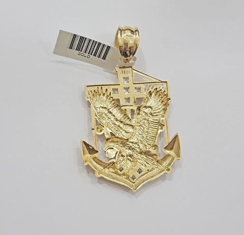 14kt Gold Eagle Anchor Pendant