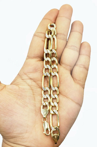 Diamond Cut Figaro Link Bracelet