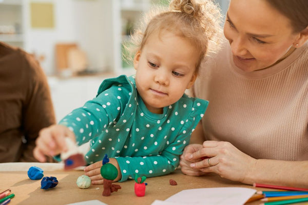 Toddler doing Arts & Crafts