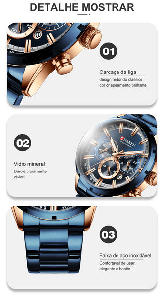 Relógio Masculino Chrono de Quartzo - Premium Edition