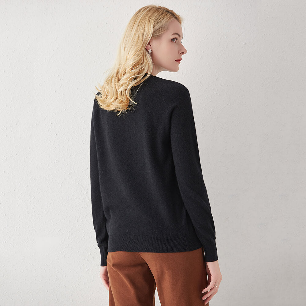 7GG CARIAGGI CASHMERE CREW-NECK KNIT (NV 【逸品】 51.0%OFF