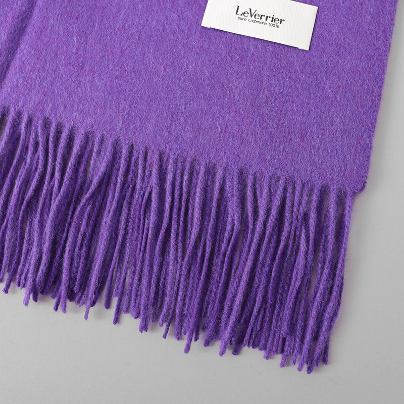 公式】LeVerrier CASHMERE STOLE PURPLE カシミヤストール パープル