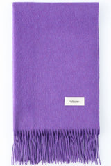 公式】LeVerrier CASHMERE STOLE PURPLE カシミヤストール パープル