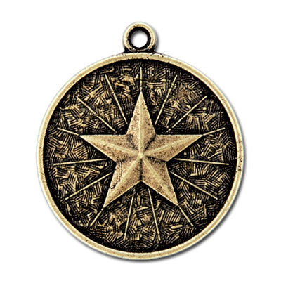Star with lines, gold medal